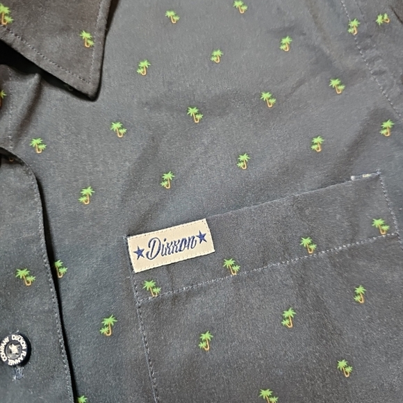 Dixxon Flannel Women's "The Palm Tree Head" Party Shirt Small Blue Logo - Picture 2 of 4